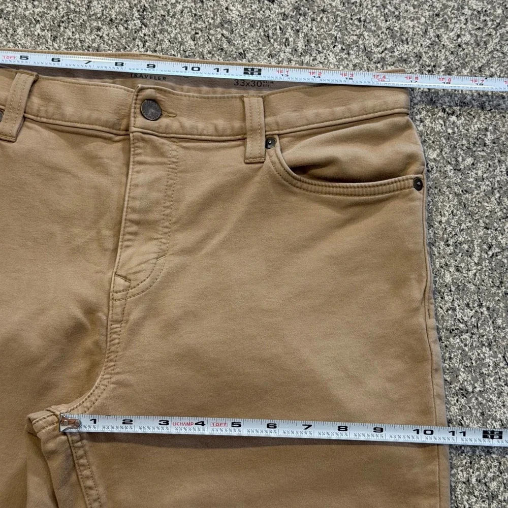 Banana Republic Traveler Pants Mens 33x26 5 Pocket Slim Fit Stretch Khaki